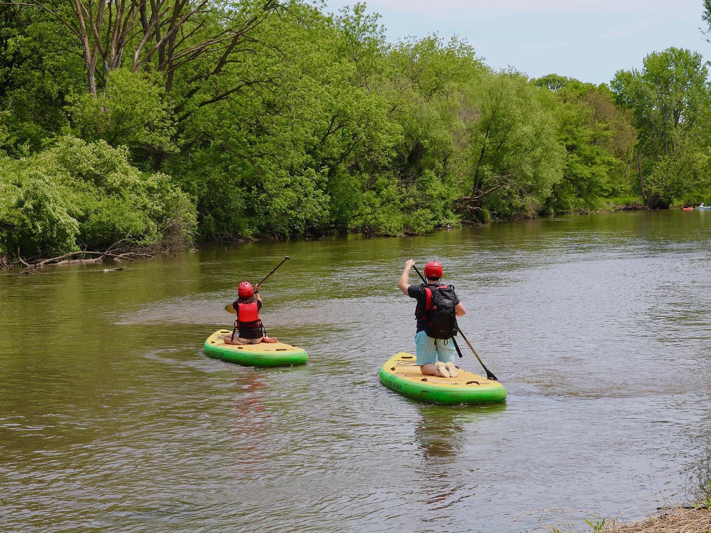 Ever tried stand-up paddle boarding? The DuPage River is a great place to start! Our beginner friendly paddle-boards are great for any experience level. Book with us today at www.napervillekayak.com.